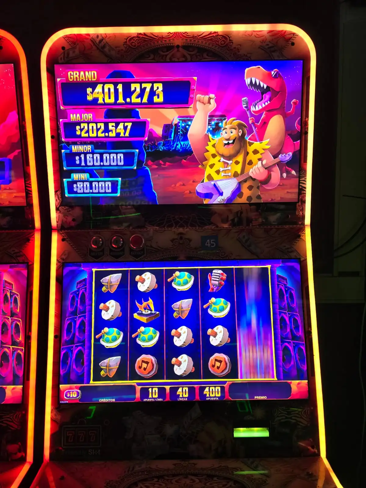 Máquinas Tragamonedas | Juegos Indahtec | Máquinas Dyno Rock 3